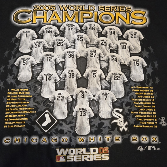 Majestic Black Chicago Wite Sox Vintage Graphic Tee - Picture 2 of 5